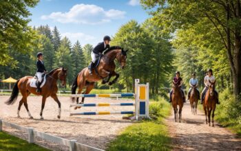 Équitation et sports équestres avec leçons de dressage, saut d&rsquo;obstacles et balades à cheval