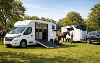 Transport équestre avec van chevaux Fiat Ducato ou remorque pour compétitions hippiques