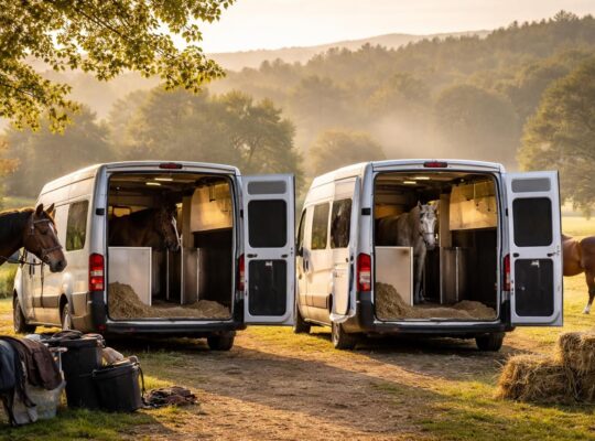 Voyage équestre en van aménagé Fiat Ducato et Peugeot Boxer pour transporter vos chevaux